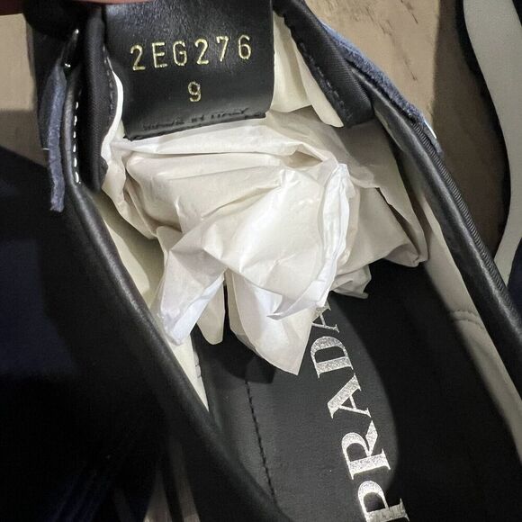 Prada Retro Trainer Sneaker Oltremare Nero Suede Leather Mens UK 9 / US 10 NEW - Picture 10 of 15